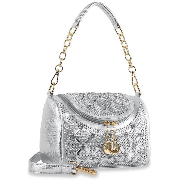 Rhinestone Design Petite Bag for Women Chic Evening Handbag Shiny Purse - Picture 2 of 2